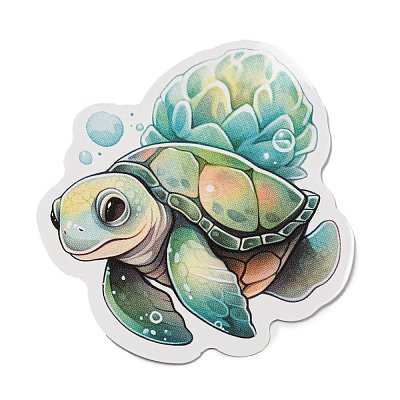 50 Sheets Paper Sea Turtle Stickers STIC-Q002-10-1