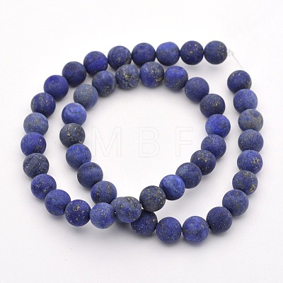 Natural Lapis Lazuli Round Beads Strands G-D660-12mm-1