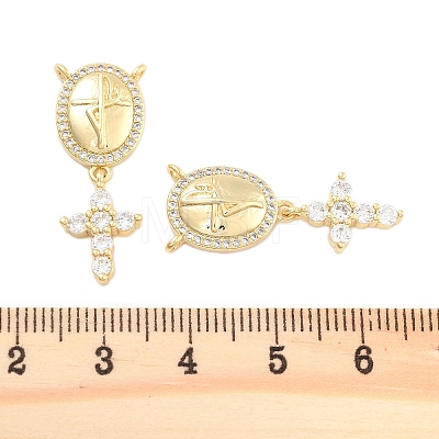 Brass Pave Cubic Zirconia Pendants KK-U009-09D-G-1