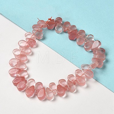 Cherry Quartz Glass Beads Strands G-B064-B49-1