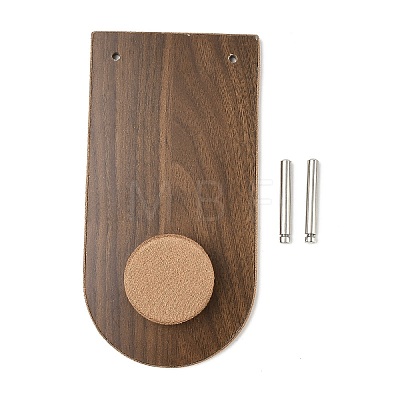 Desktop Wooden Bracelet Display Stands with Velvet Mat and Iron Support ODIS-C013-03C-1