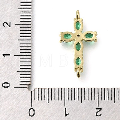 Brass Pave Cubic Zirconia Connctor Charms KK-M101-03A-G01-1