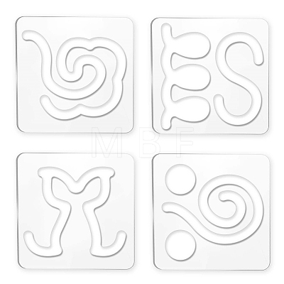 Acrylic Earring Handwork Template TOOL-WH0152-014-1