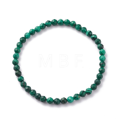 Natural Malachite Beaded Bracelets BJEW-JB06468-1