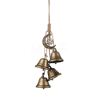 Iron Bell Pendant Decoration HJEW-JM02247-1