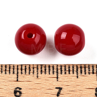 Opaque Solid Color Glass Beads GLAA-N007-8mm-A03-1