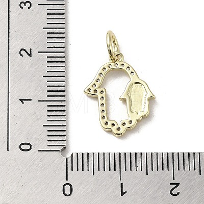 Brass Micro Pave Cubic Zirconia Pendants KK-E092-24G-02-1