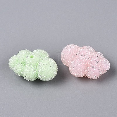 Opaque Acrylic Beads OACR-Q201-01B-M-1