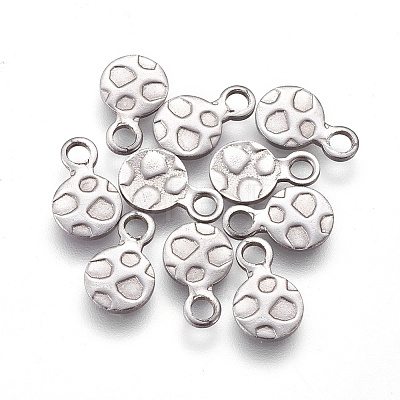 304 Stainless Steel Charms STAS-E455-01P-6mm-1