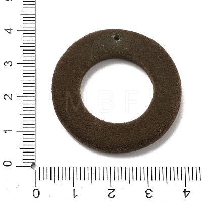 Flocking Opaque Resin Pendants RESI-K033-08A-1