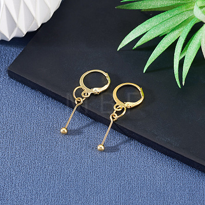 Brass Leverback Earring Findings EJEW-TAC00035-1
