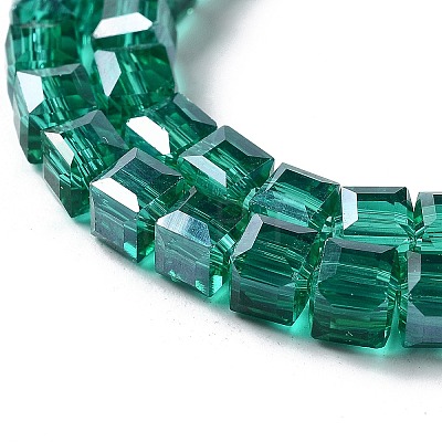 Electroplate Glass Beads Strands EGLA-R030-4x4mm-11-1