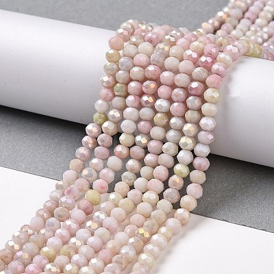 Faceted Electroplated Glass Beads Strands GLAA-C023-02-C12-1