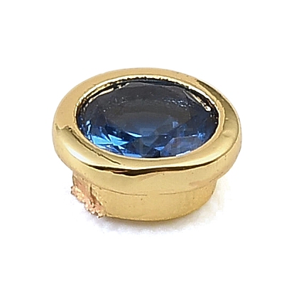 Brass Pave Cubic Zirconia Cabochons CU-CBA30E8-03G-1