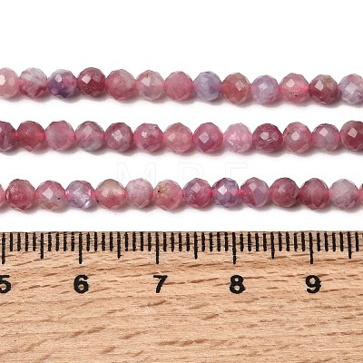 Natural Pink Tourmaline Beads Strands G-N342-33C-1