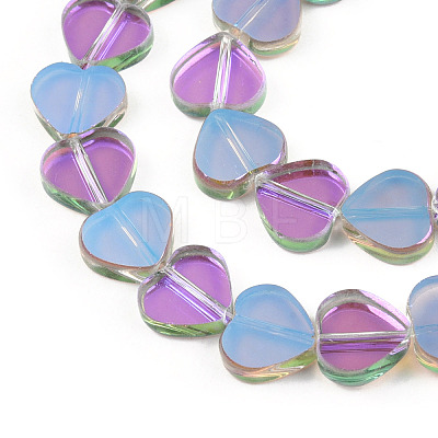 Transparent Electroplate Glass Beads Strands EGLA-N006-080-A04-1