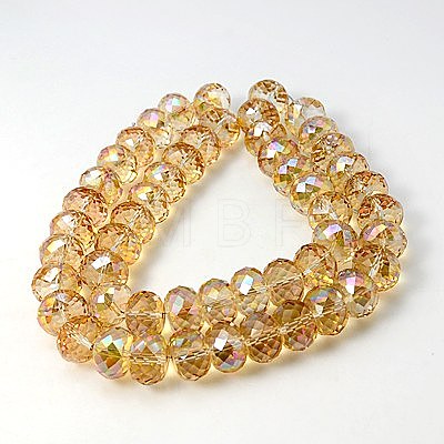 Electorplated Glass Beads X-EGLA-E005-12-1