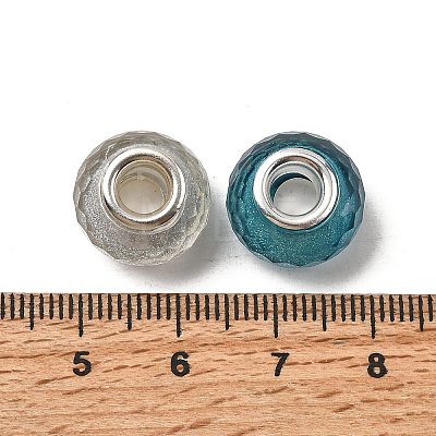 Faceted Resin European Beads RESI-C063-01H-1