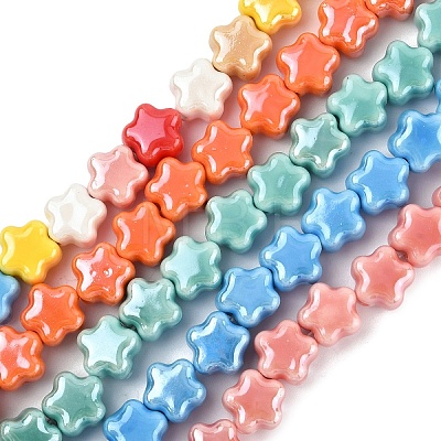1 Strand Handmade Porcelain Bead Strands PORC-YW0001-36-1