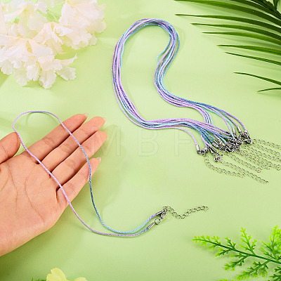 10Pcs Cotton & Metallic Cord Necklace Making NJEW-TAC0056-1