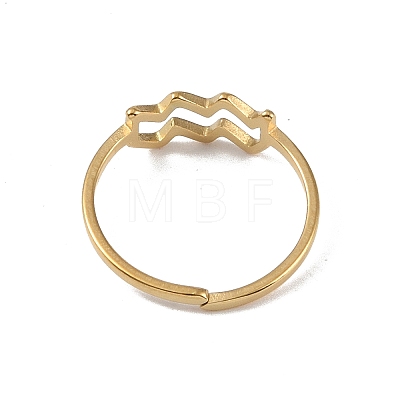 Real 18K Gold Plated 304 Stainless Steel Adjustable Finger Ring RJEW-L115-01G-02-1