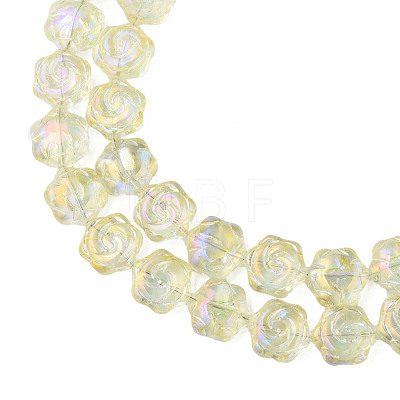 Electroplate Glass Beads Strands EGLA-N008-018-D01-1