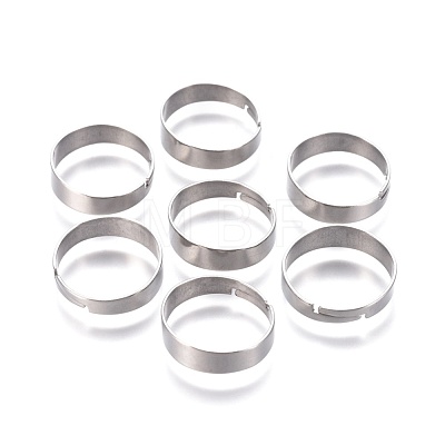304 Stainless Steel Finger Ring Settings X-STAS-E474-05P-1