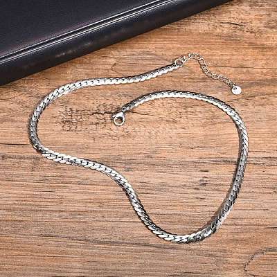 Stainless Steel Cuban Link Chains Necklaces PW-WGE1B56-01-1