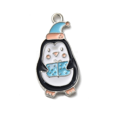 Winter Theme Alloy Enamel Pendants ENAM-M002-04M-P-1