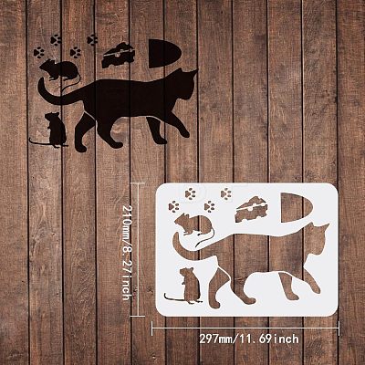 Large Plastic Reusable Drawing Painting Stencils Templates DIY-WH0202-186-1