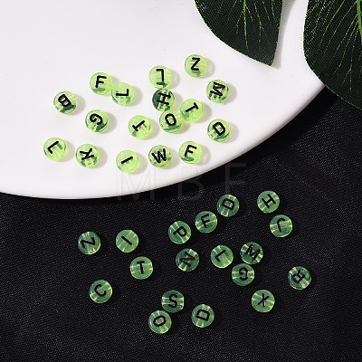 Transparent Light Green Acrylic Beads TACR-YW0001-09B-1