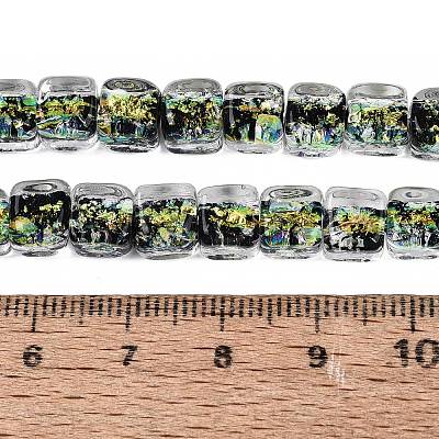 Handmade Foil Glass Beads Strands FOIL-Q002-04A-1