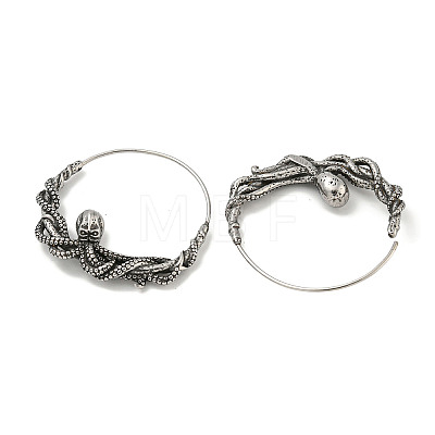 316 Surgical Stainless Steel Hoop Earrings for Women and Men EJEW-D096-22C-AS-1
