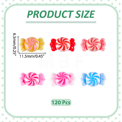 120Pcs Resin Cabochons MRMJ-WR0001-11-1