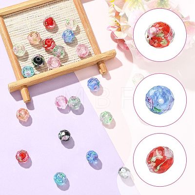 24Pcs 8 Styles Handmade Lampwork Beads LAMP-FS0001-79-1