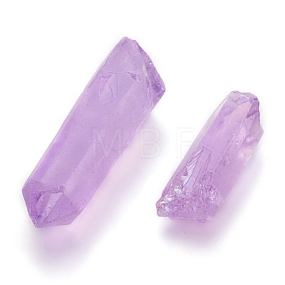 Electroplate Natural Quartz Crystal Beads KK-F757-G01-01-1