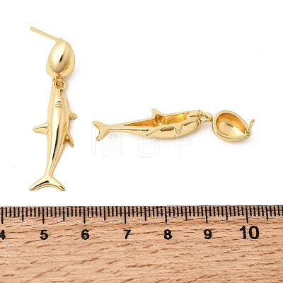 Brass Dangle Earrings EJEW-D352-06G-01-1