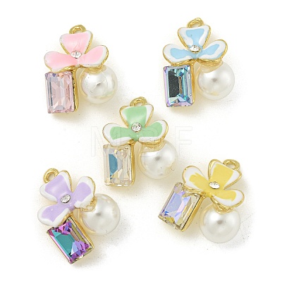 Rack Plating Alloy Enamel Pendants FIND-M033-02-1