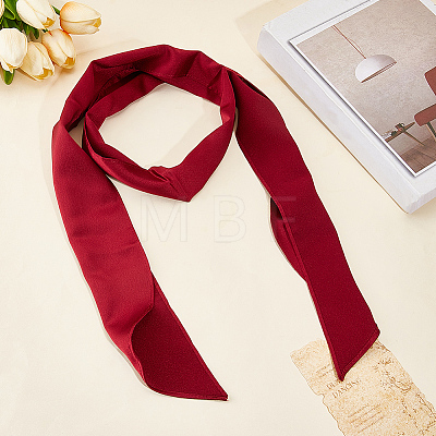 Solid Color Polyester Silk Scarf for Women Girls AJEW-WH20019-164D-1