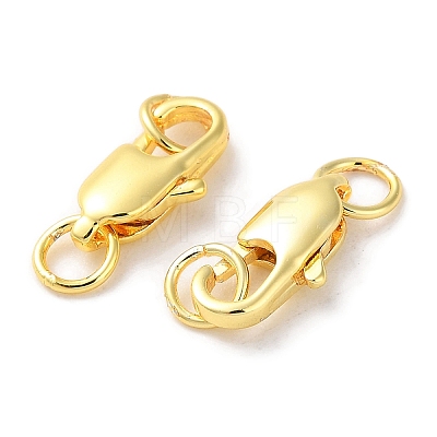 Rack Plating Brass Lobster Claw Clasps KK-F090-24G-02-1