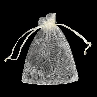 Rectangle Organza Drawstring Bags CON-PW0001-054C-18-1