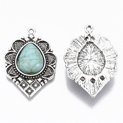 Tibetan Style Alloy Pendants X-PALLOY-R113-001-RS-1