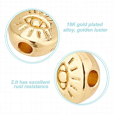 GOMAKERER 80Pcs Alloy Beads FIND-GO0002-08-1