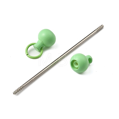 Plastic Beadable Keychain Bar for Jewelry Making DIY Crafts AJEW-C040-01D-1-1