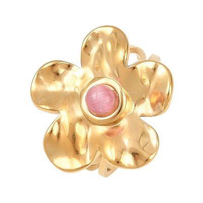 304 Stainless Steel with Resin Cuff Open Rings RJEW-Z132-03G-1