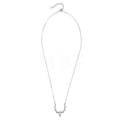 925 Sterling Silver Pendant Necklaces NJEW-BB34121-1