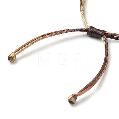 Gradient Color Adjustable Braided Nylon Cord Bracelet Making AJEW-JB01163-01-1