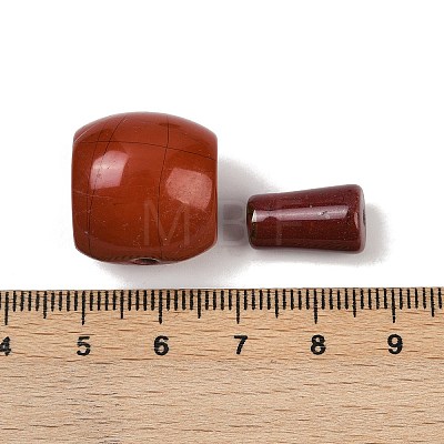 Natural Red Jasper 3 Hole Guru Beads G-F795-F01-02-1