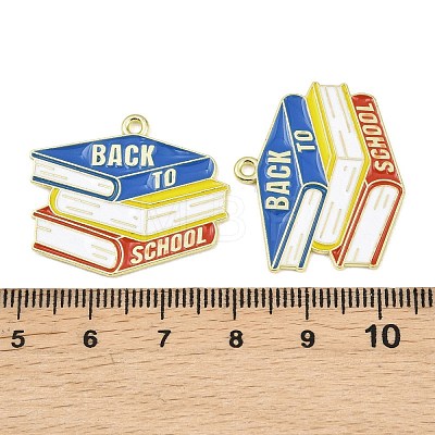 Alloy Enamel Pendants ENAM-L055-01G-02-1