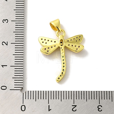 Brass Micro Pave Cubic Zirconia Pendants KK-Z042-04G-02-1